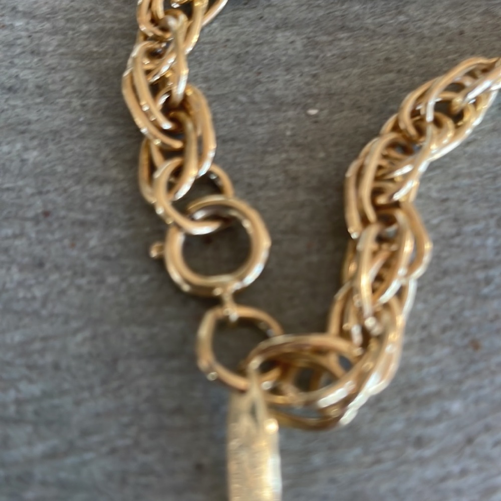 Whiting and Davis gold chain necklace, Vintage - Picture 4 of 5